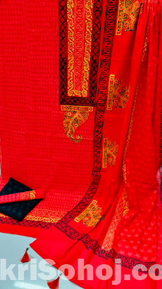 Block print three-piece